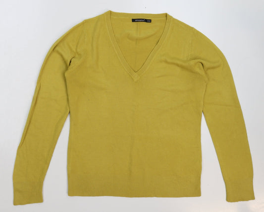 Atmosphere Womens Yellow  Knit Pullover Jumper Size 14