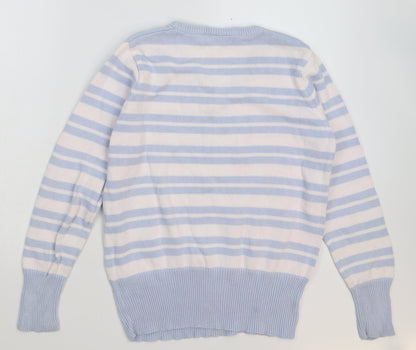 Back view of C&A women’s multicoloured striped knit jumper, size L