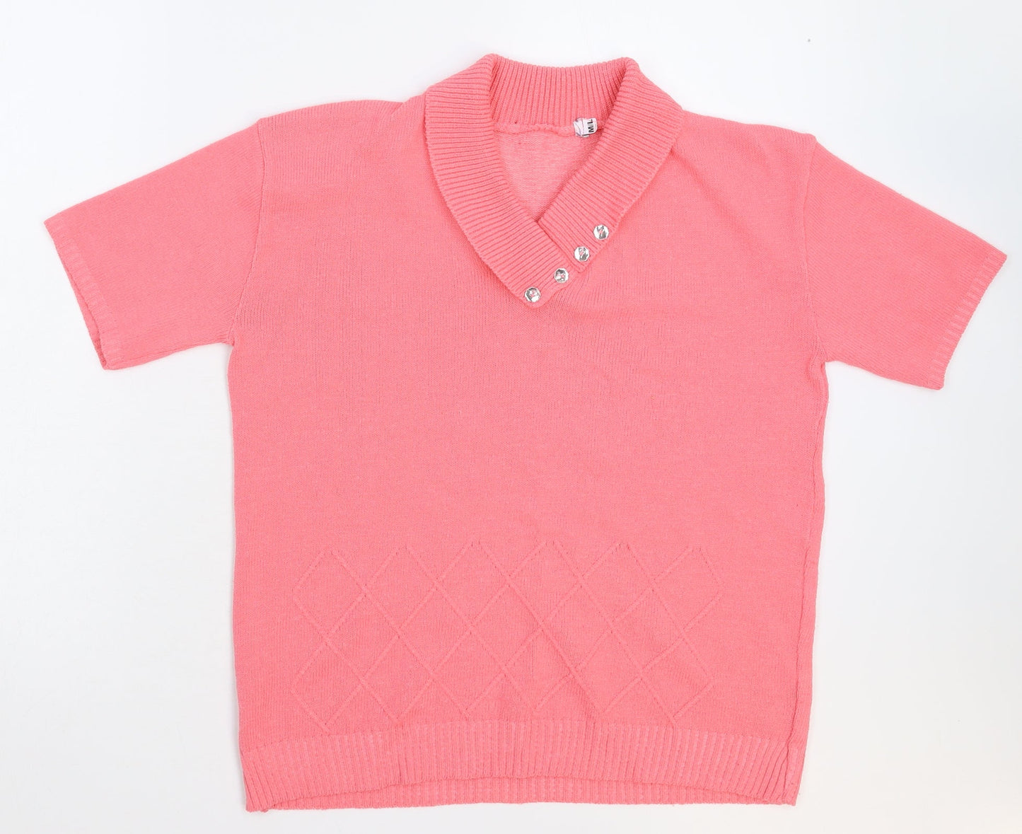 Preworn Womens Pink  Knit Pullover Jumper Size L