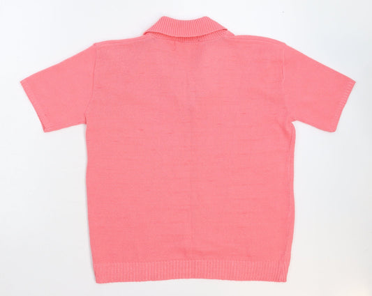 Preworn Womens Pink  Knit Pullover Jumper Size L