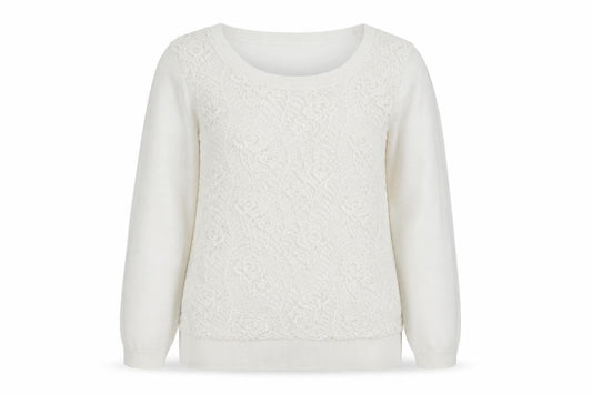 George Womens White  Knit Pullover Jumper Size 8