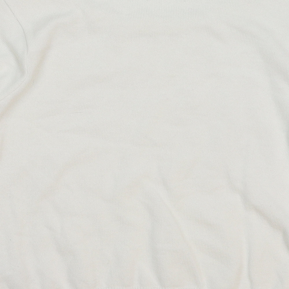 George Womens White  Knit Pullover Jumper Size 8