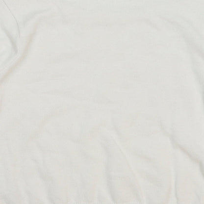George Womens White  Knit Pullover Jumper Size 8