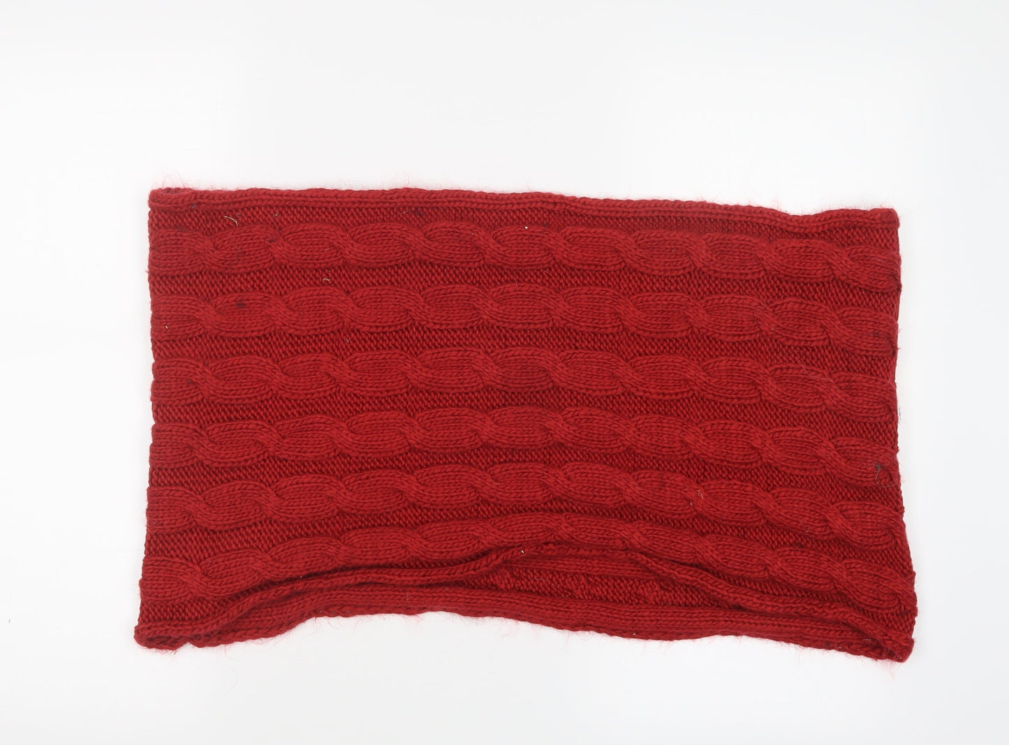 Preworn Womens Red  Knit  Scarf   - Snood
