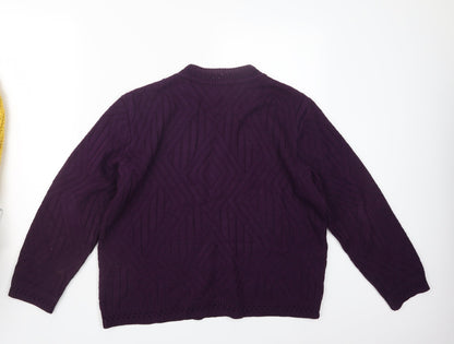Womens UK Size 14 Berkertex Purple Pullover Jumper