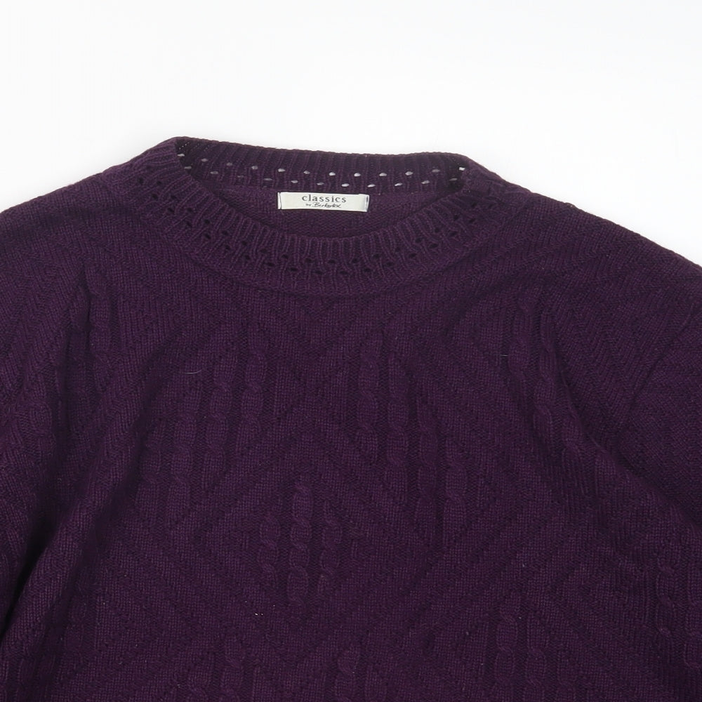Womens UK Size 14 Berkertex Purple Pullover Jumper