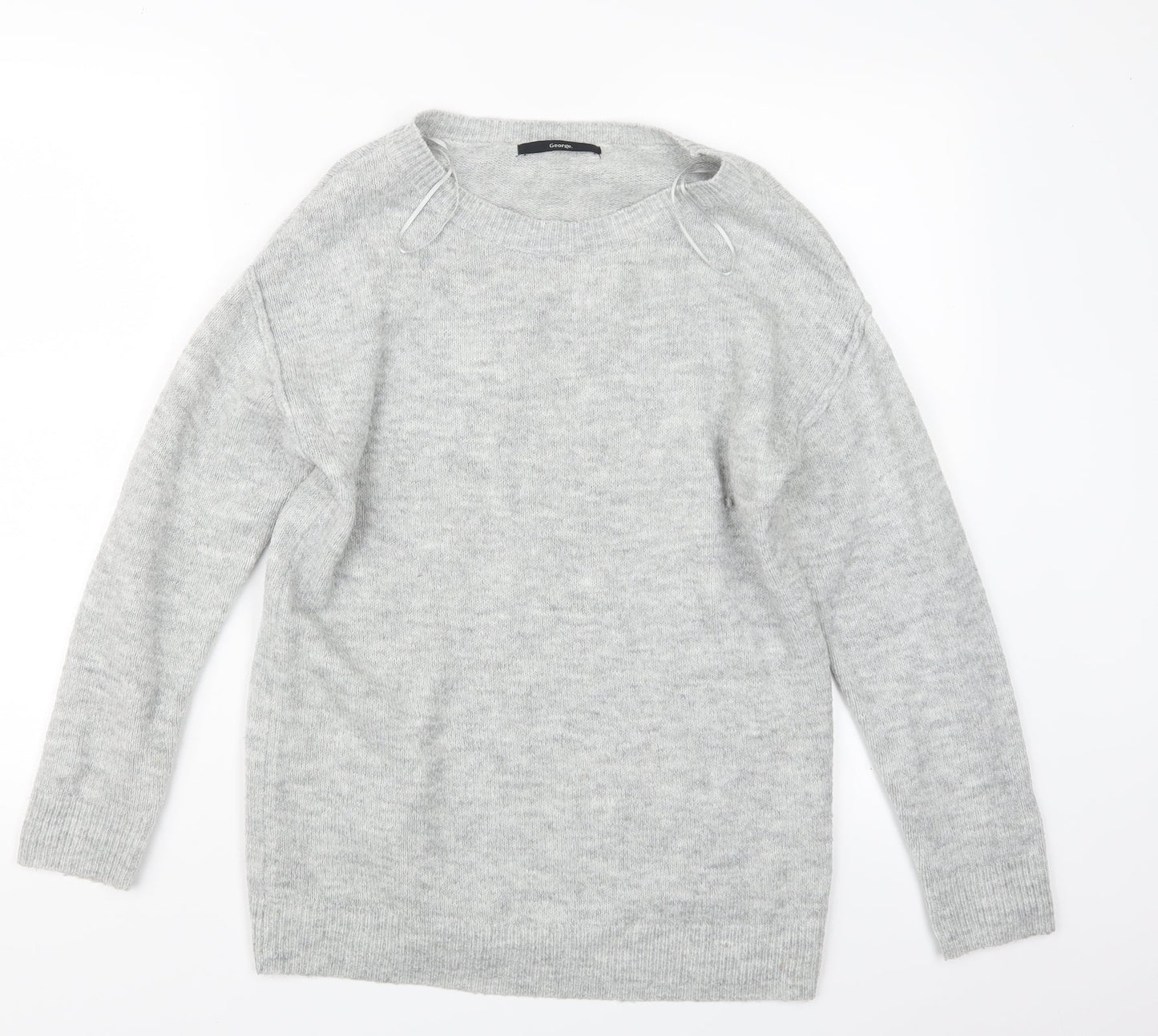 George Womens Grey  Knit Pullover Jumper Size 8