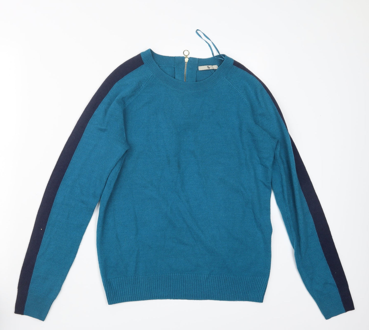 TU Womens Blue  Knit Pullover Jumper Size 8
