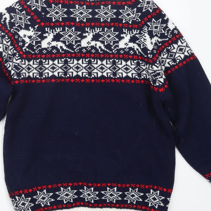 Dot & Sprout Womens Blue  Knit Pullover Jumper Size XS