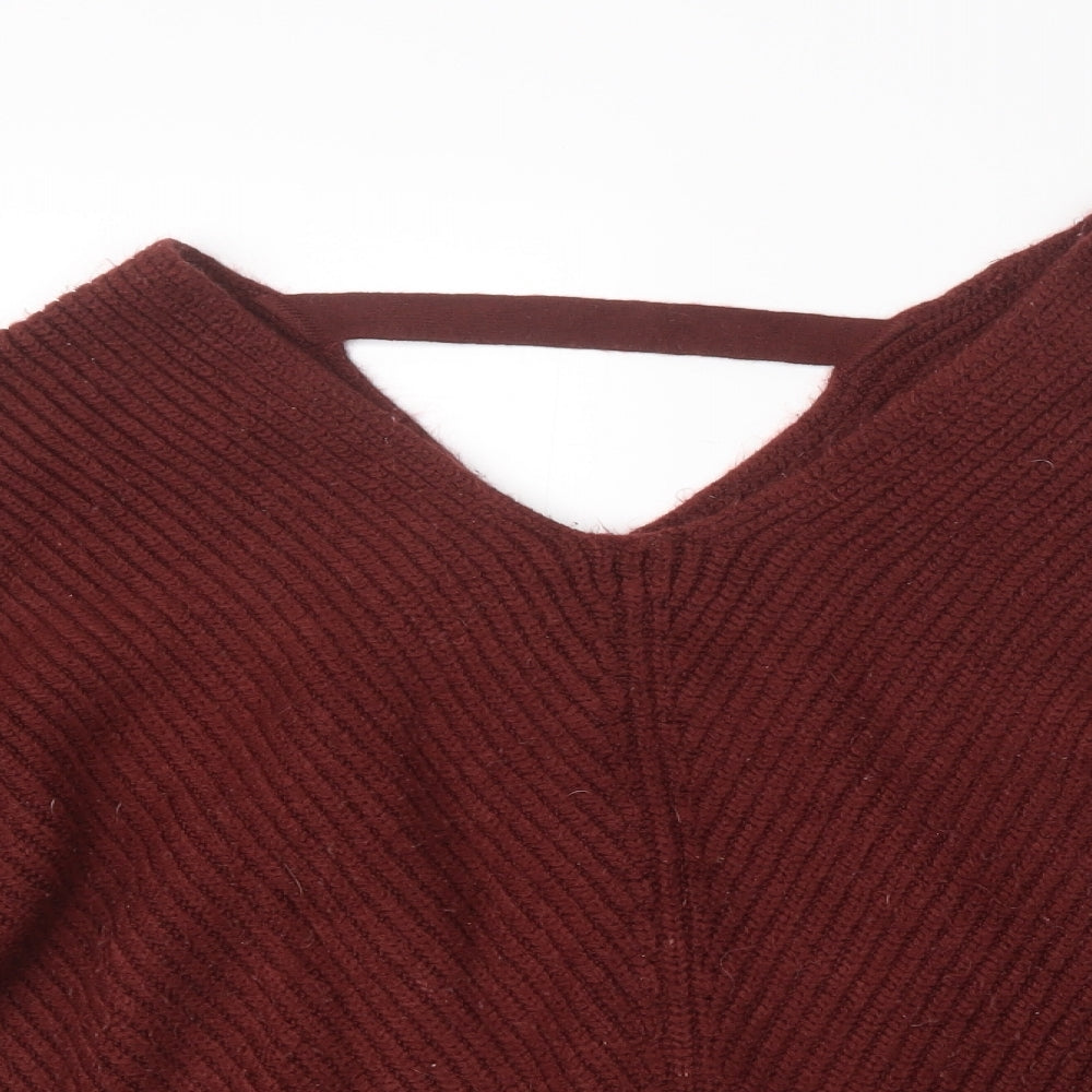 Womens UK Size M New Look Red Pullover Jumper