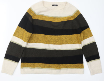 Womens UK Size 14 M&Co Yellow Pullover Jumper