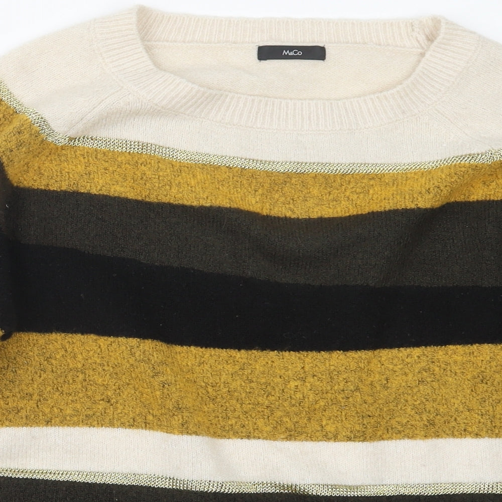 Womens UK Size 14 M&Co Yellow Pullover Jumper