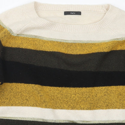 Womens UK Size 14 M&Co Yellow Pullover Jumper