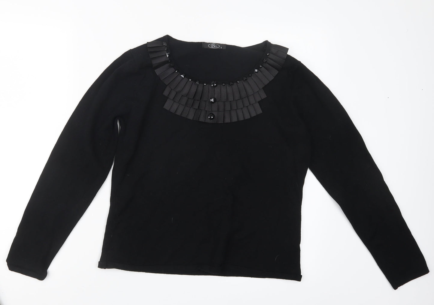 Womens UK Size S BM Black Pullover Jumper