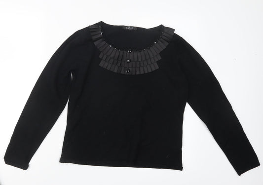 Womens UK Size S BM Black Pullover Jumper