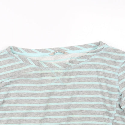 Marks and Spencer Womens Grey Striped  Pullover Jumper Size 16