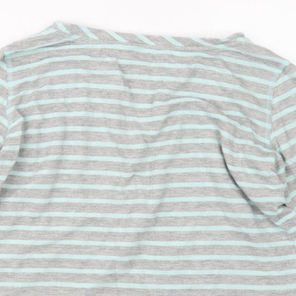 Marks and Spencer Womens Grey Striped  Pullover Jumper Size 16