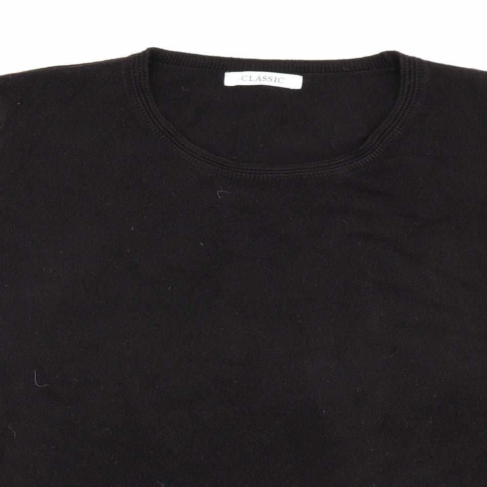 Womens UK Size 18 Classic Black Basic T-Shirt