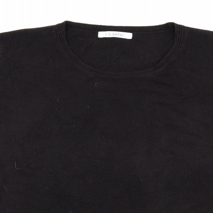 Womens UK Size 18 Classic Black Basic T-Shirt