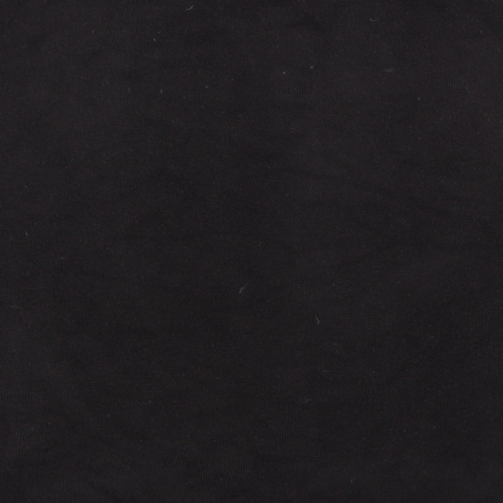 Womens UK Size 18 Classic Black Basic T-Shirt