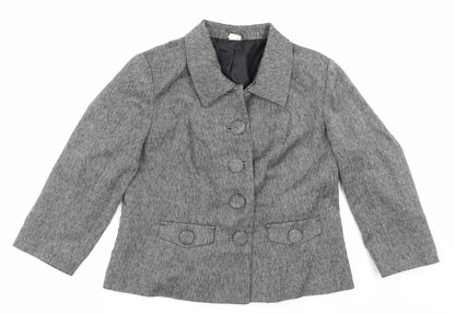 Preworn Womens Grey   Jacket Blazer Size 18