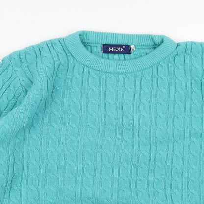 Mexe Womens Green  Knit Pullover Jumper Size M