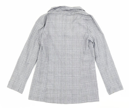 Primark Womens Grey Check  Jacket Blazer Size 8