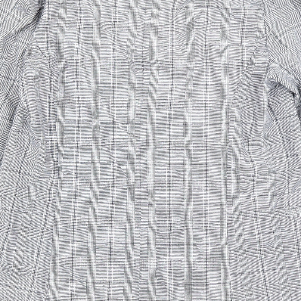 Primark Womens Grey Check  Jacket Blazer Size 8