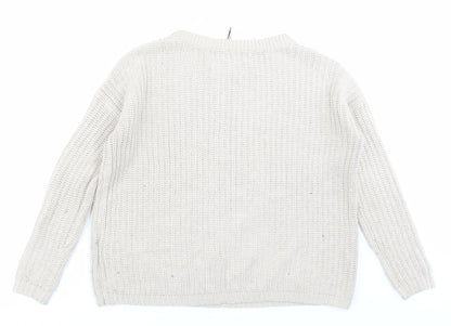 Womens UK Size S FB sister Beige Pullover Jumper