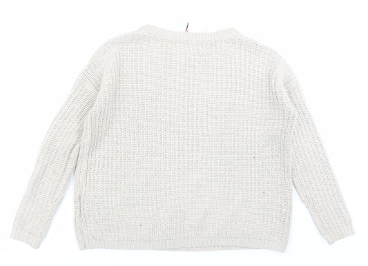 Womens UK Size S FB sister Beige Pullover Jumper