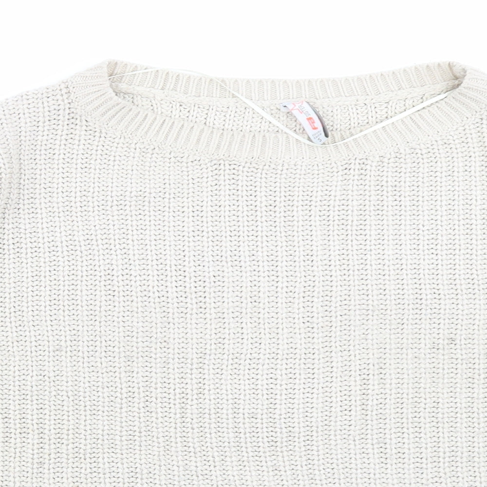 Womens UK Size S FB sister Beige Pullover Jumper