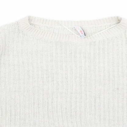 Womens UK Size S FB sister Beige Pullover Jumper