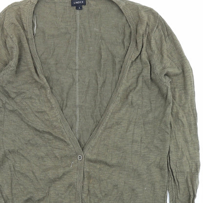 Lindex Womens Green   Cardigan Jumper Size S