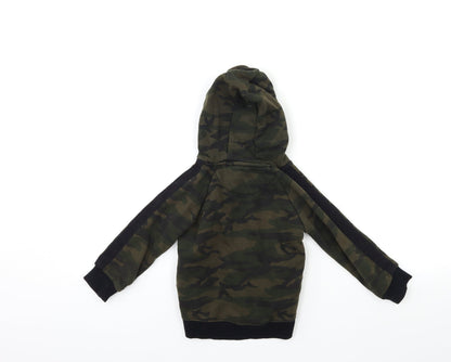 Primark Boys Green Camouflage  Pullover Hoodie Size 2-3 Years
