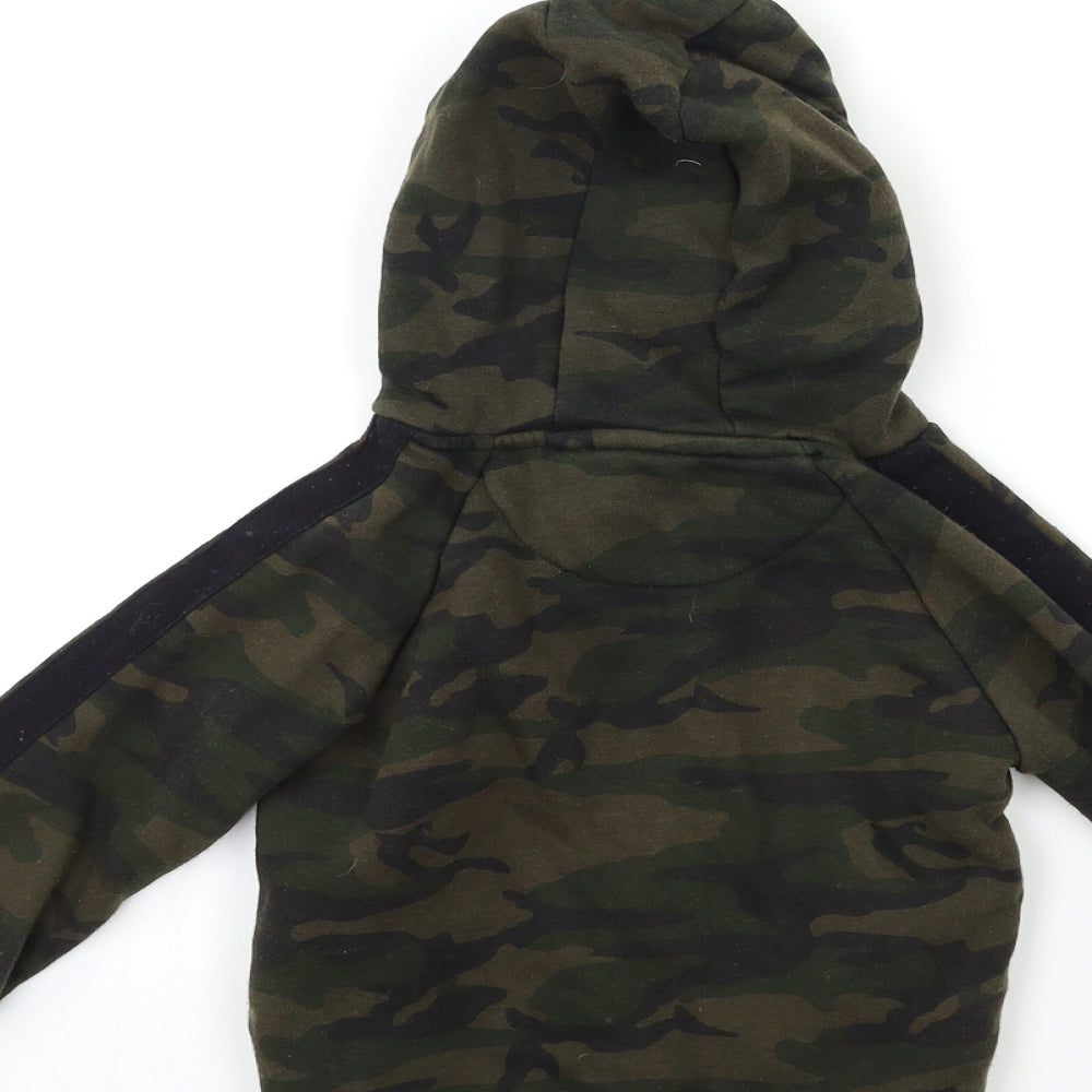 Primark Boys Green Camouflage  Pullover Hoodie Size 2-3 Years