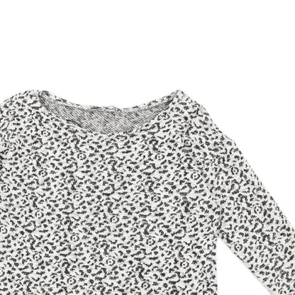 George Womens Beige Animal Print Knit Pullover Jumper Size 8