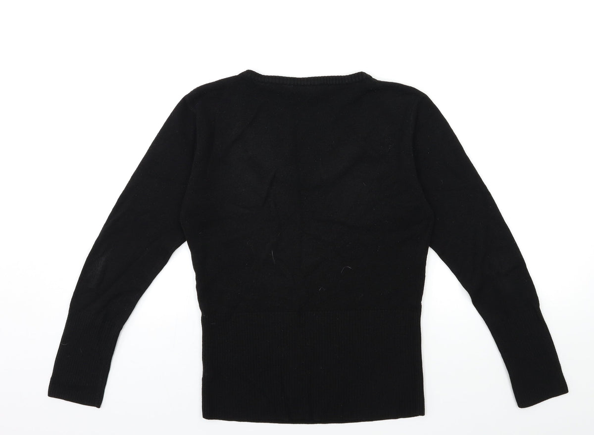 BHS Girls Black  Knit Pullover Jumper Size 13 Years