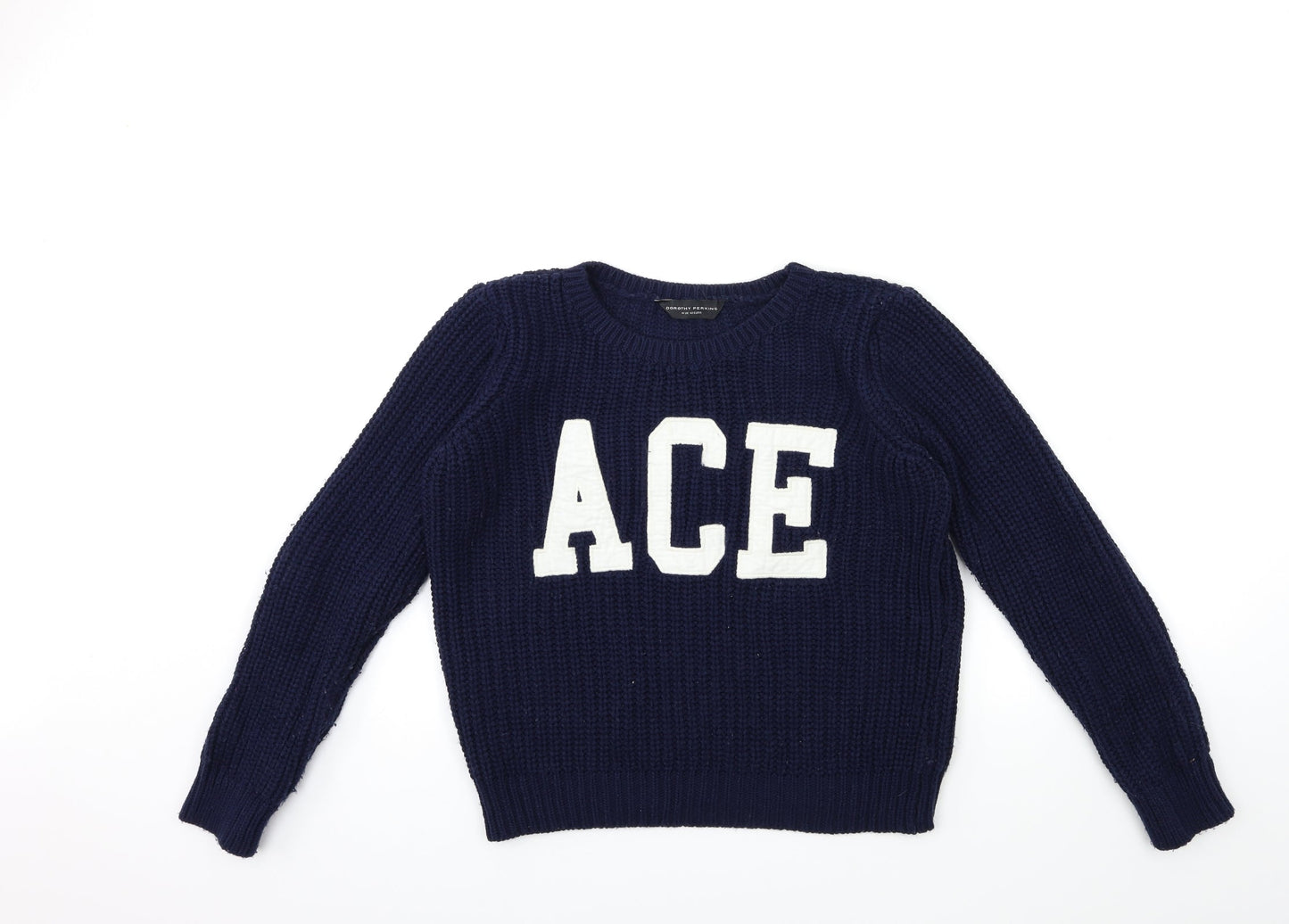 Dorothy Perkins Womens Blue  Knit Pullover Jumper Size 14