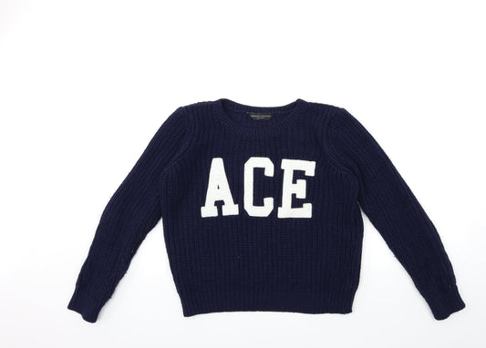 Dorothy Perkins Womens Blue  Knit Pullover Jumper Size 14