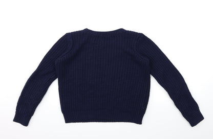 Dorothy Perkins Womens Blue  Knit Pullover Jumper Size 14