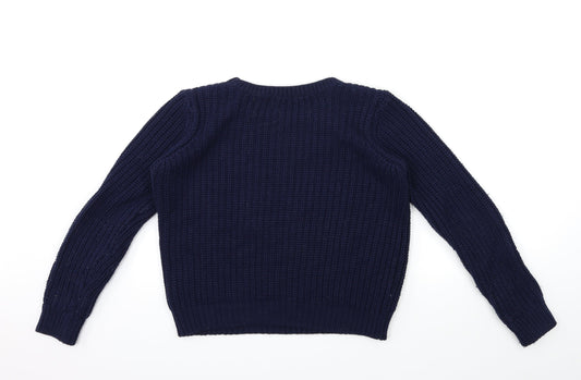 Dorothy Perkins Womens Blue  Knit Pullover Jumper Size 14