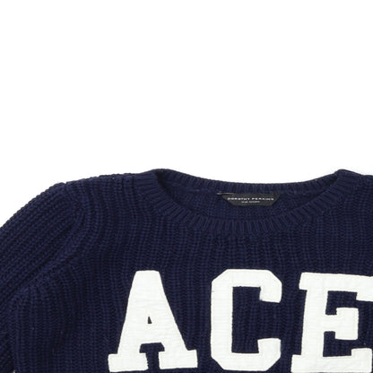 Dorothy Perkins Womens Blue  Knit Pullover Jumper Size 14