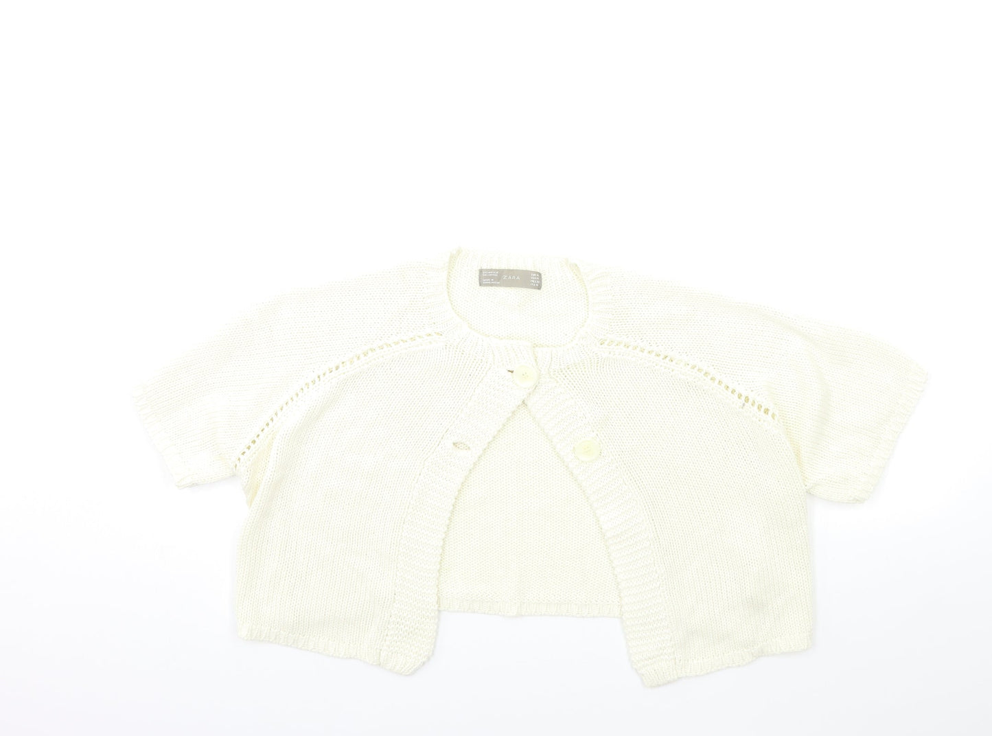 Womens UK Size M Zara Beige Cardigan Jumper