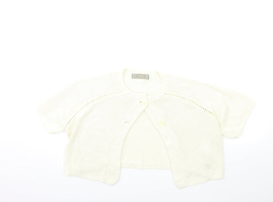Womens UK Size M Zara Beige Cardigan Jumper