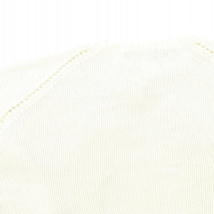 Womens UK Size M Zara Beige Cardigan Jumper