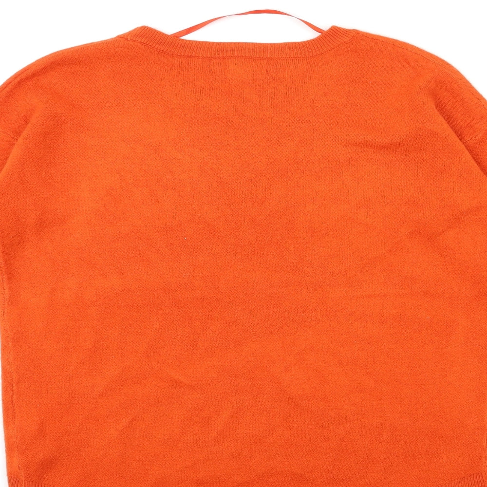 Primark Womens Orange  Knit Pullover Jumper Size 4