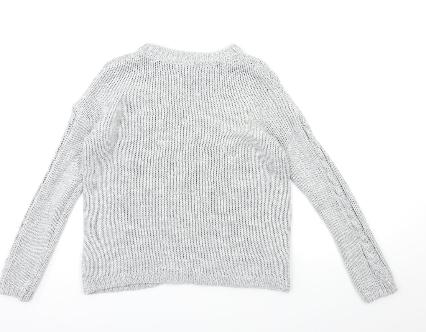 Primark Womens Grey  Knit Pullover Jumper Size 4