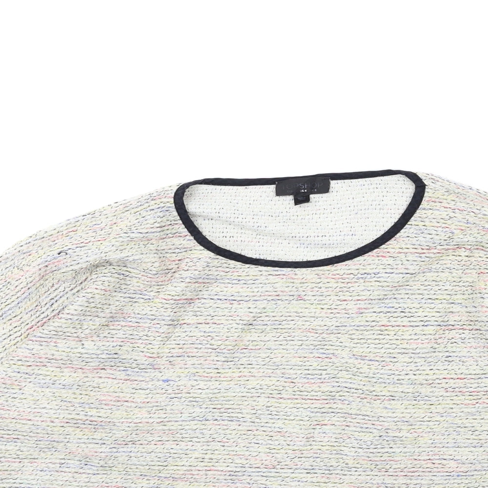 Womens UK Size 8 Topshop Beige Pullover Jumper