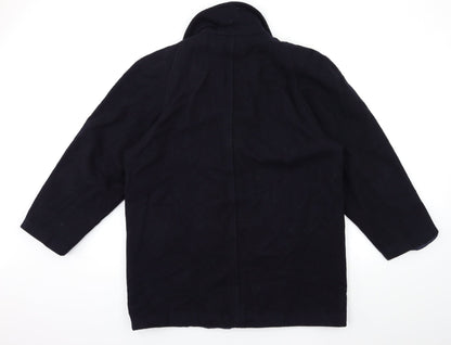 CLASSIC WOMAN Womens Blue   Overcoat Coat Size 16