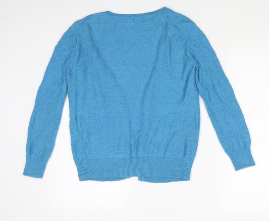 Womens UK Size 10 Topshop Blue Cardigan Jumper